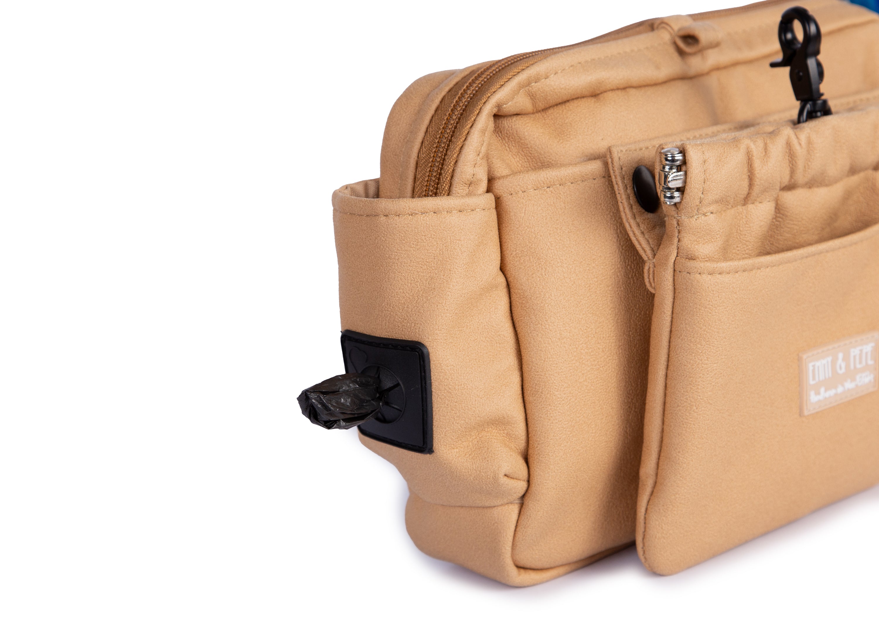 Wau-Pack große Gassitasche, Modell Wildleder Mustard S (60-85cm),M (80-110cm),L (100-145cm) Dark Salmon
