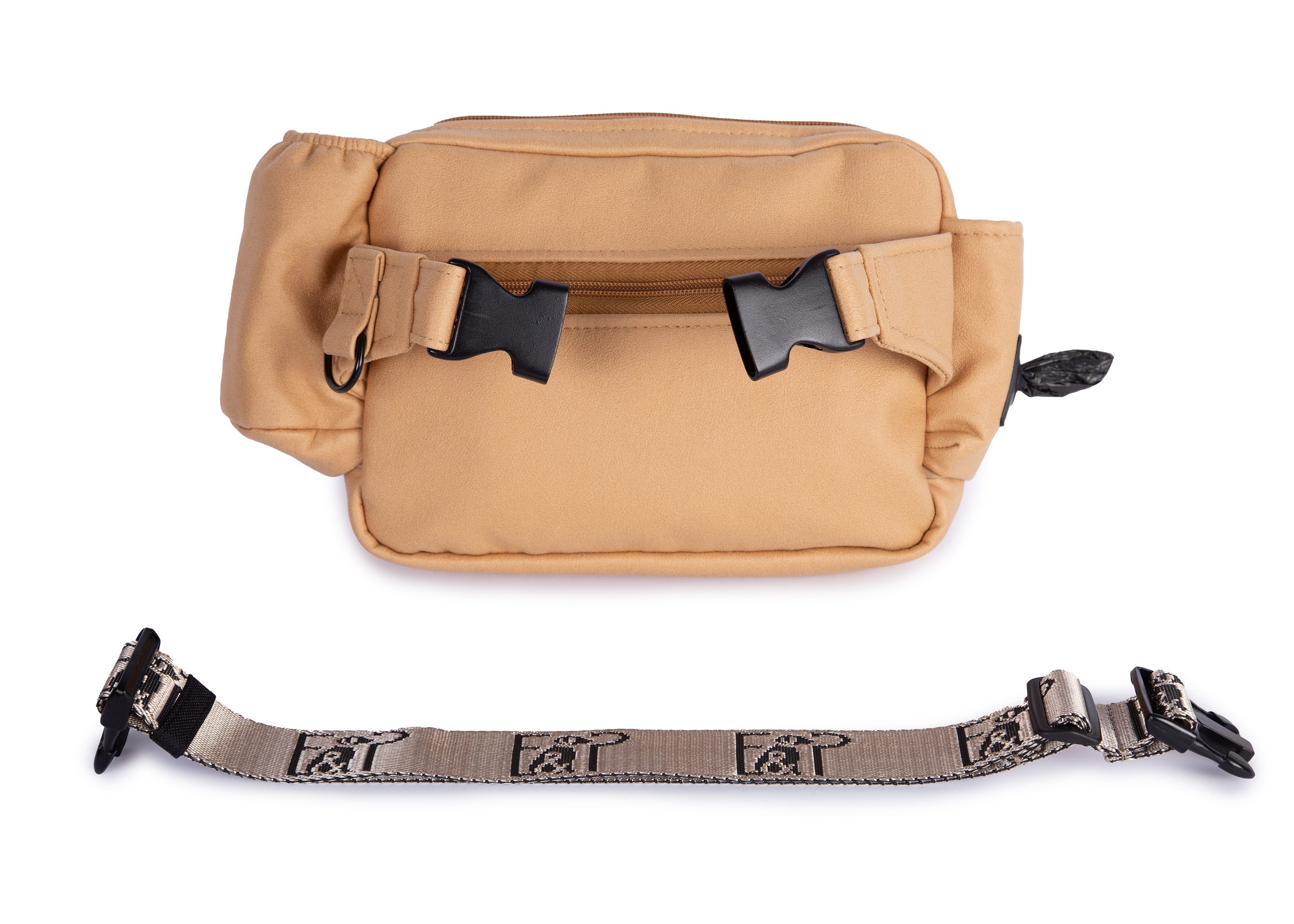Wau-Pack große Gassitasche, Modell Wildleder Mustard, verschiedene Gurtlängen