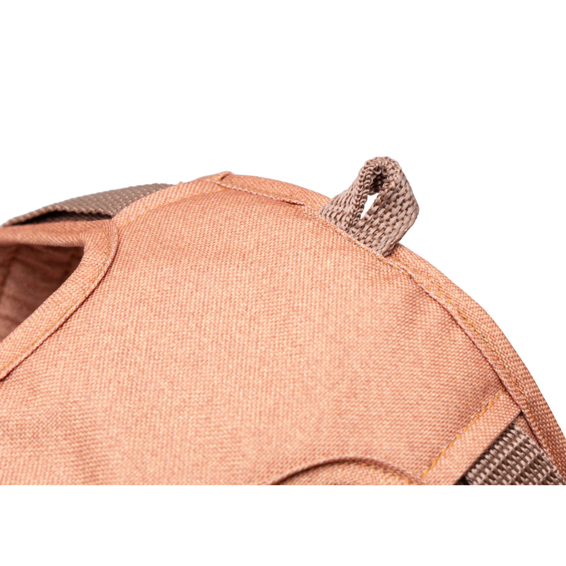 Wau-Safety Sicherheitsgeschirr Schlaufe unterm Bauch für eine Schleppleihne, für Hunde auf weißem Hintergrund in der Farbe Cinnamon in Orange und Zimt von EMMY & PEPE