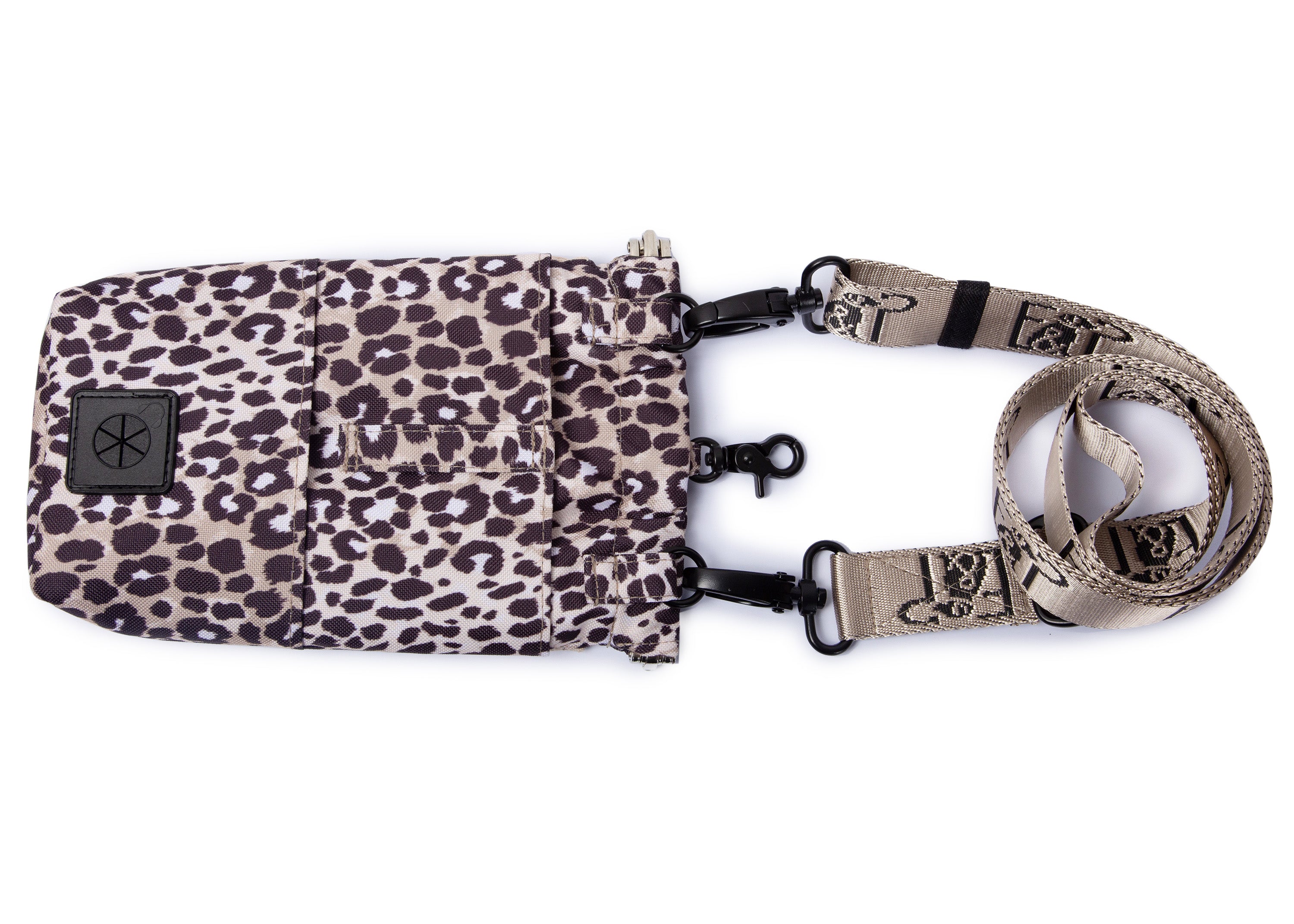 Gassitasche Wau-to-go, Modell Leo Dark, sytlisches Leo-Muster mit Kotbeutelspender