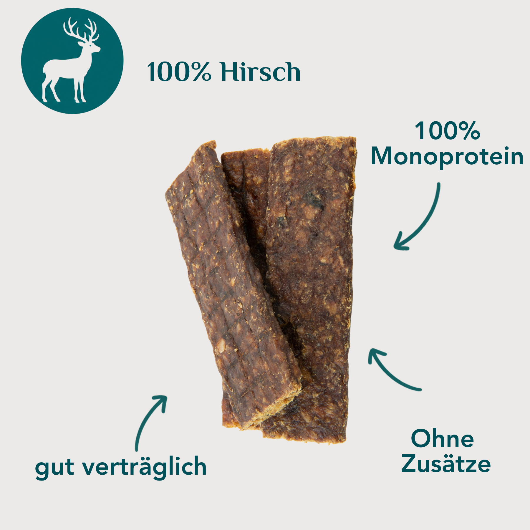 Wau-Stangerl Hirschfleisch-Streifen