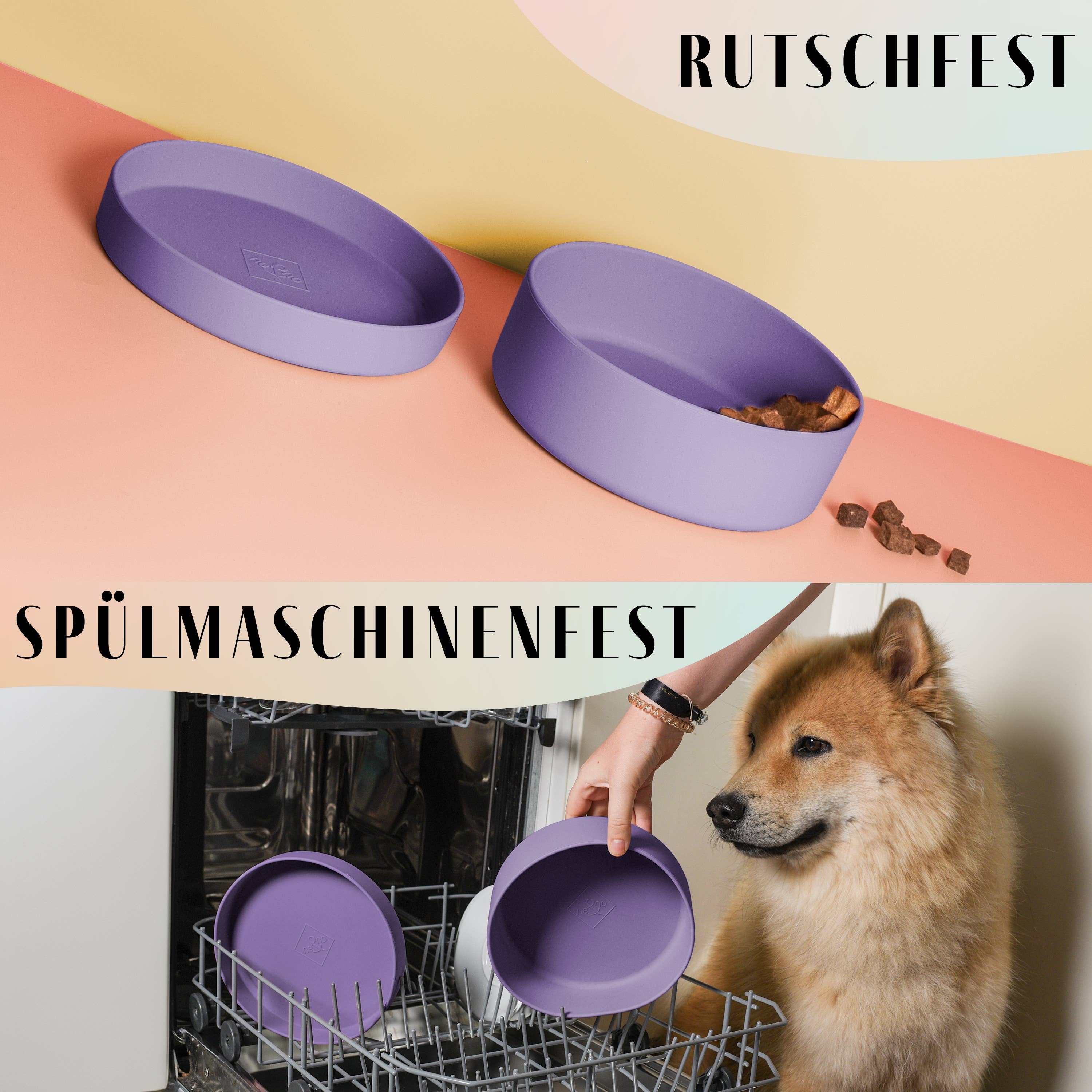 Rutschfester und spülmaschinenfester Silikon-Futternapf