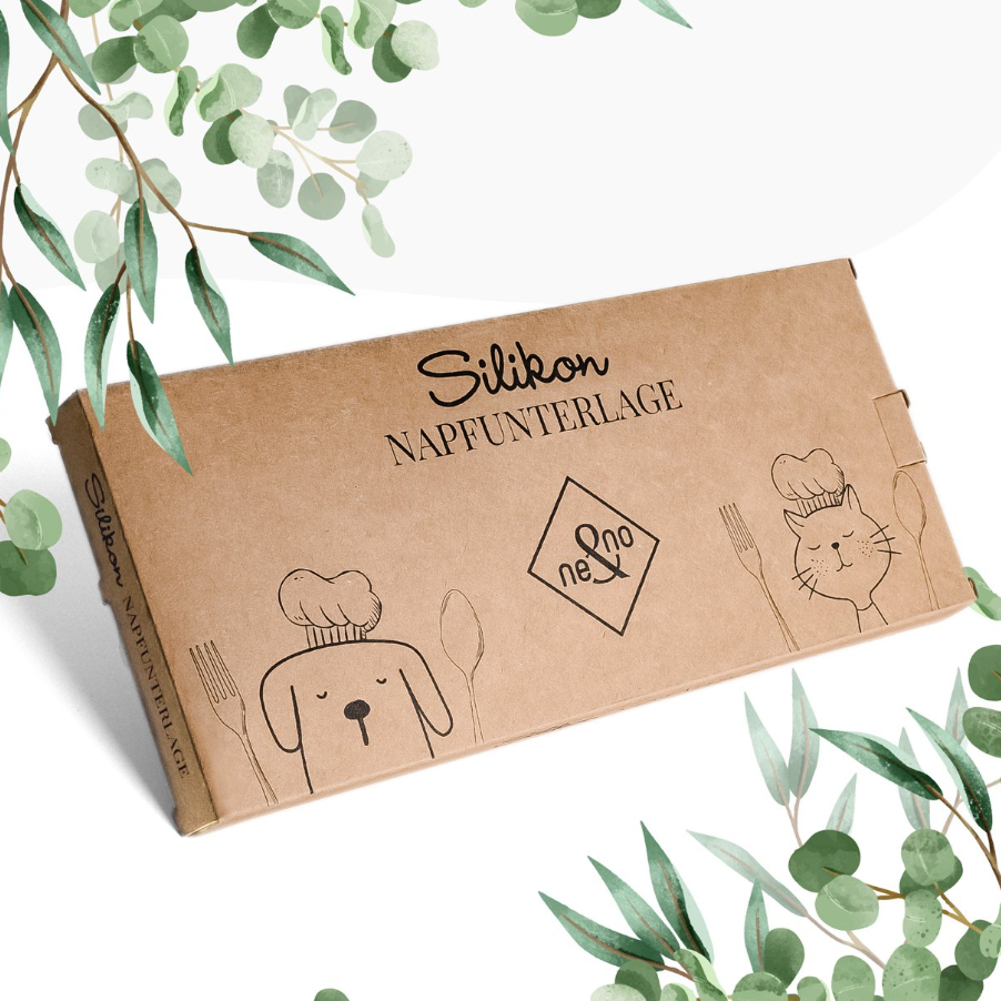 Verpackung der modernen Silikon-Napfunterlage von ne&no®
