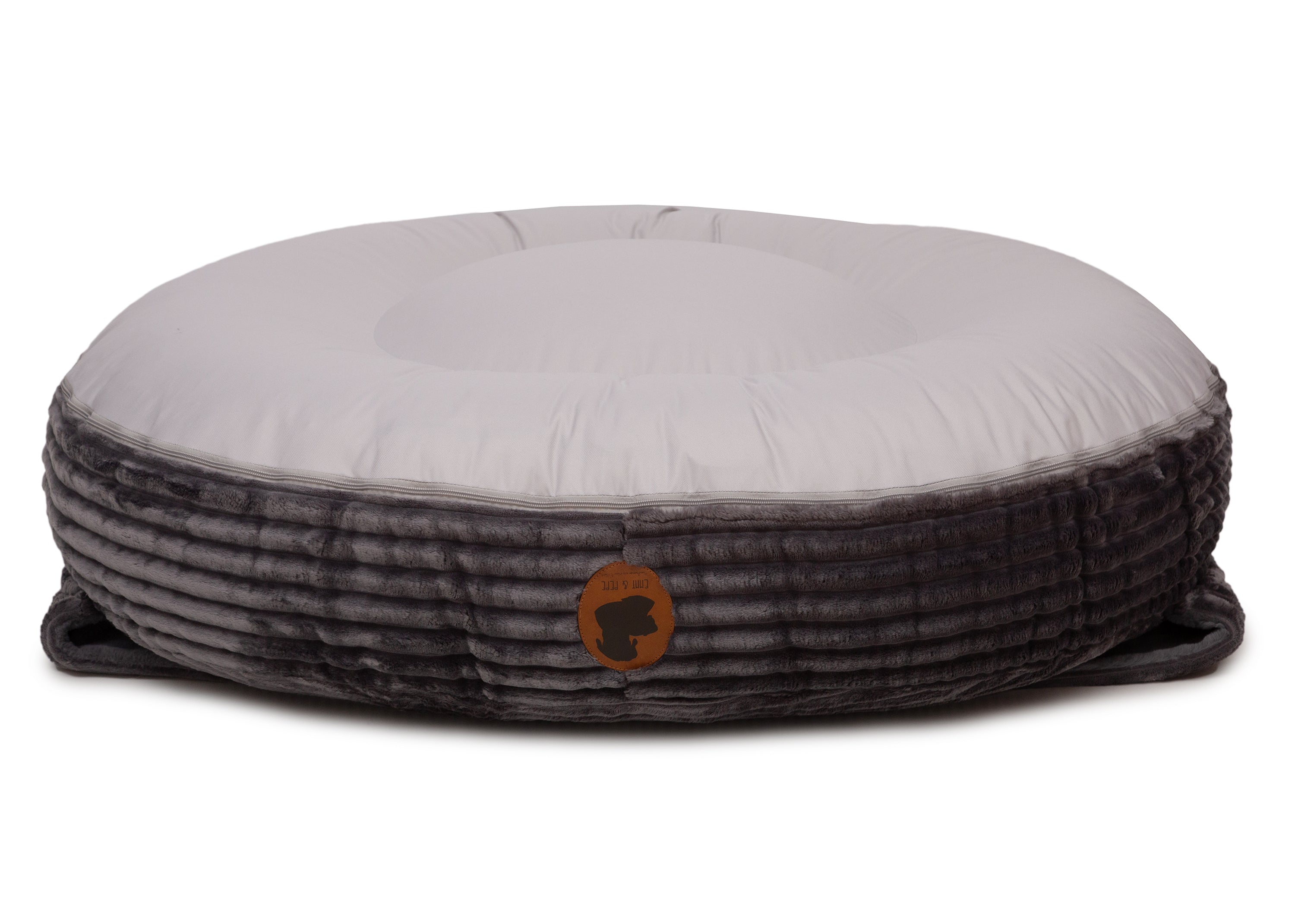 Orthopädisches Wau-Bed Höhle Unterseite aus Outdoorstoff in Grau