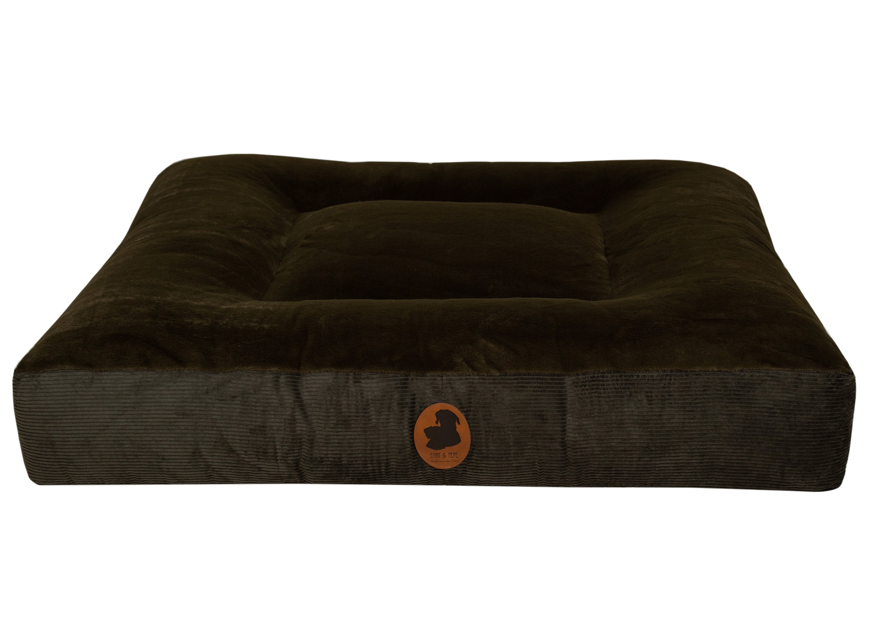 Wau-Bed Cosy Cord Olive Oval-S (80x60cm)