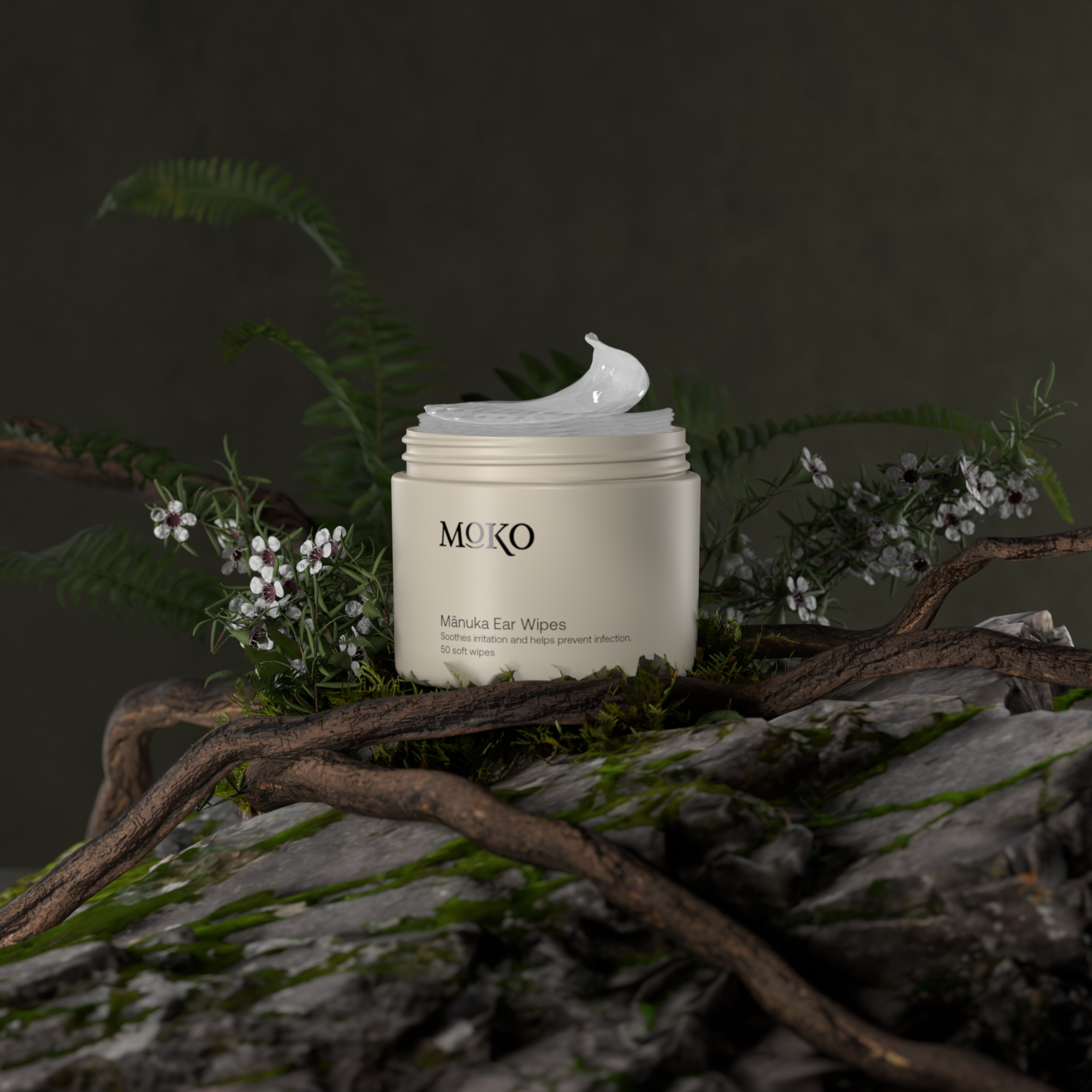 Moko® Mānuka Reinigungstücher für Hundeohren, 50 Stück