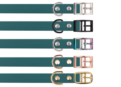 Biothane Halsband, Farbe  Green Gold / S (25-33cm),Gold / M (33-40cm),Gold / L (39-49cm),Gold / XL (49-59cm),Gold / XXL (59-69cm),Silber / S (25-33cm),Silber / M (33-40cm),Silber / L (39-49cm),Silber / XL (49-59cm),Silber / XXL (59-69cm),Schwarz / S (25-33cm),Schwarz / M (33-40cm),Schwarz / L (39-49cm),Schwarz / XL (49-59cm),Schwarz / XXL (59-69cm),Rosegold / S (25-33cm),Rosegold / M (33-40cm),Rosegold / L (39-49cm),Rosegold / XL (49-59cm),Rosegold / XXL (59-69cm),Regenbogen / S (25-33cm),Regenbogen / M (33