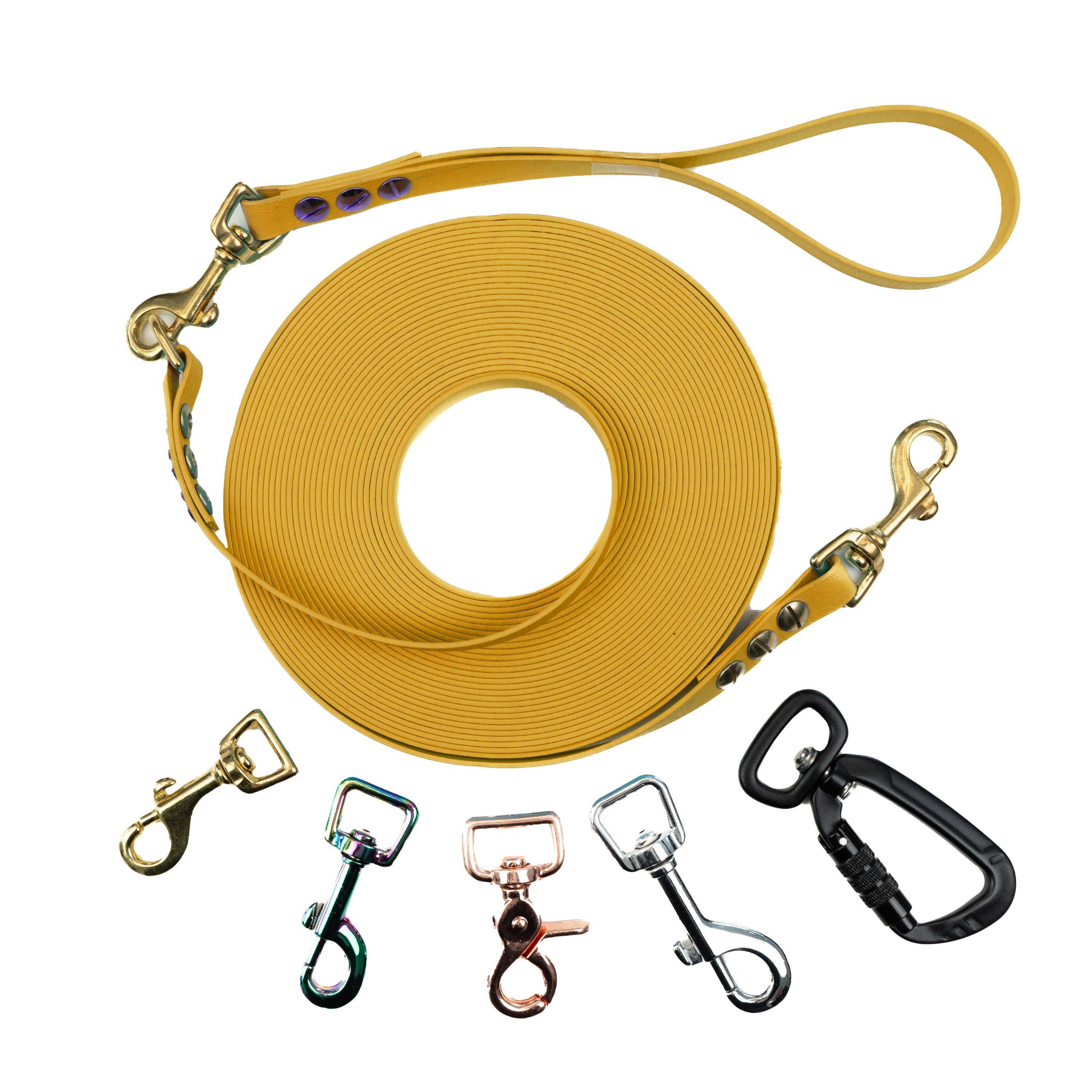 Schleppleine mit abnehmbarer Handschlaufe Sonnengelb