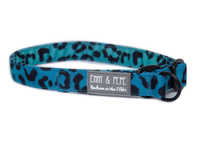 Zugstopp-Halsband Modell Leo Aqua 1.5cm,2cm,3cm,4cm Dark Slate Blue