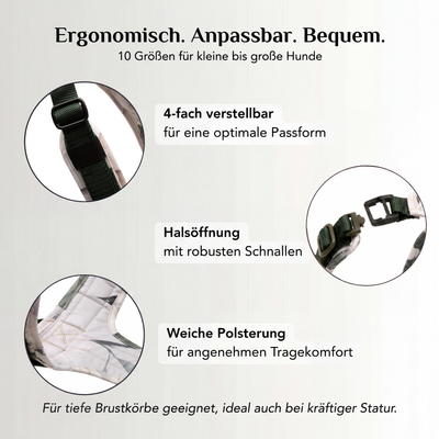 Hundegeschirr mit Halsöffnung Magnolia
