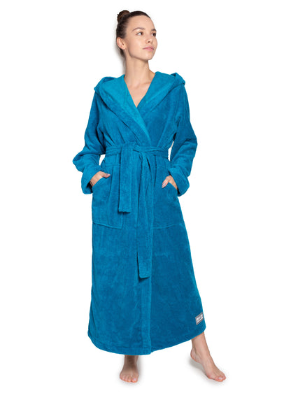 Bamboo Bademantel Unisex Aqua