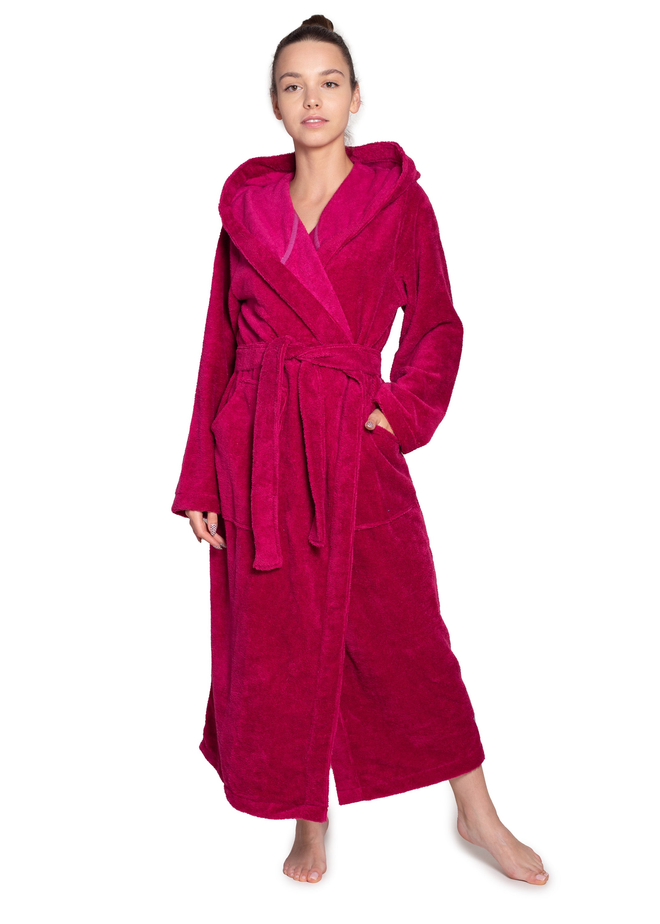 Bamboo Bademantel Unisex Magenta