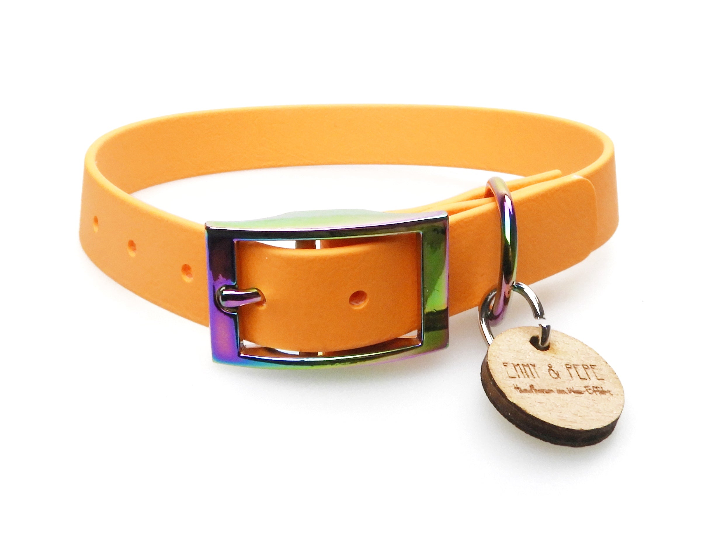 Biothane Halsband Pastell Orange
