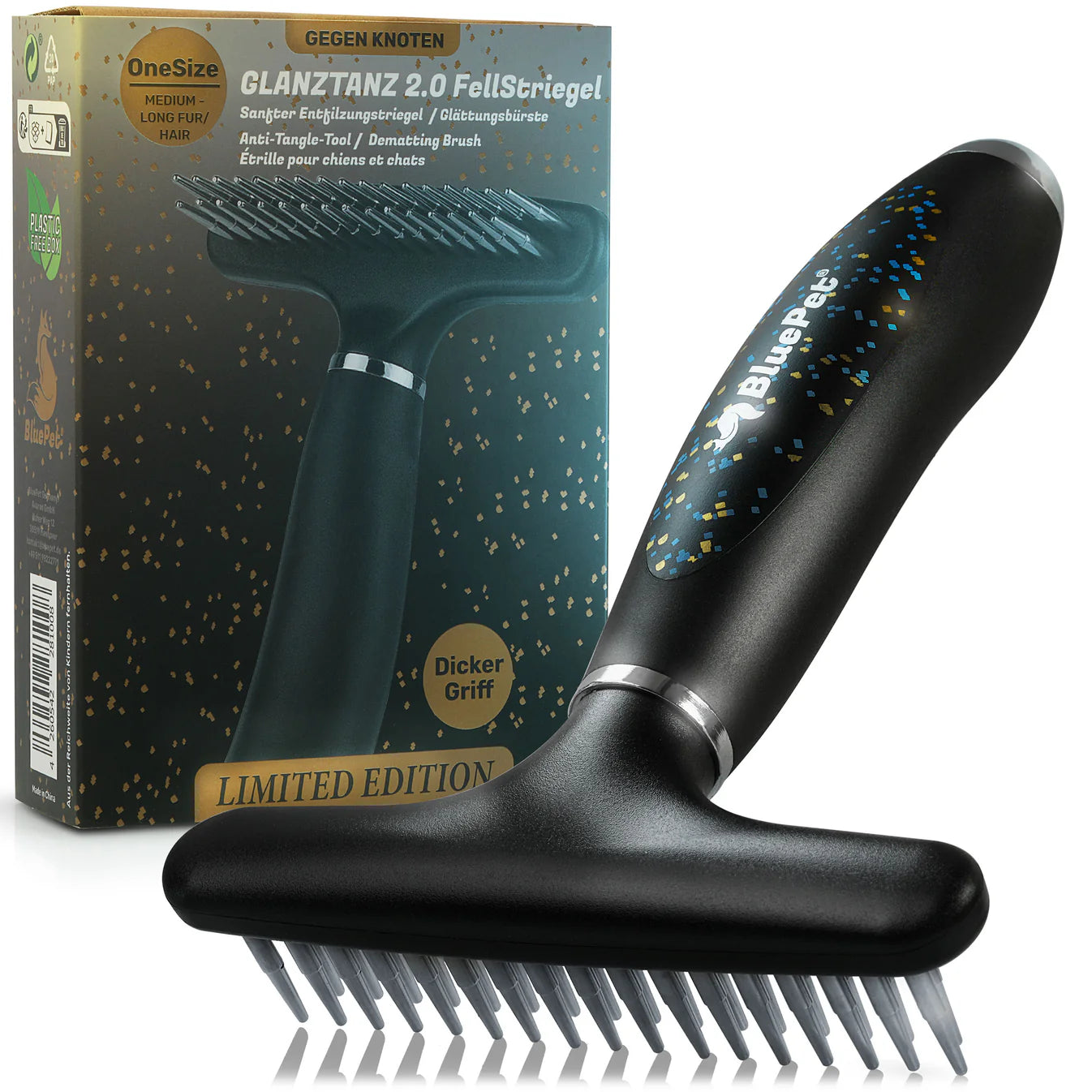 BluePet Glanztanz 2.0 Fellstriegel LIMITED