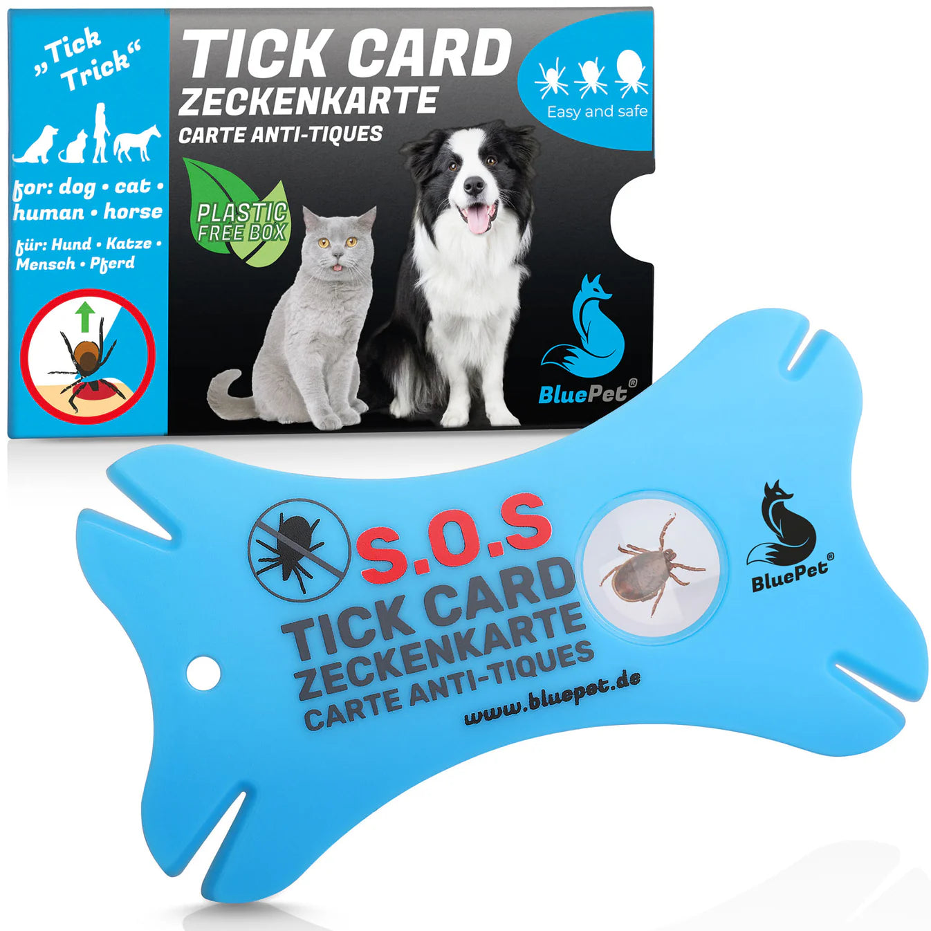BluePet Tick Card Zeckenkarte