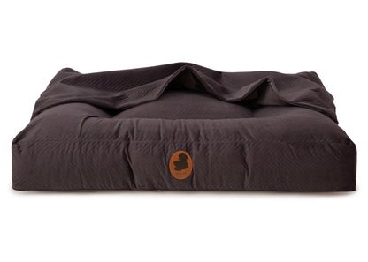 Wechselbezug orthopädisches Hundebett mit Höhle ZickZack Dark Grey / Eckig / S (80x60cm),Dark Grey / Eckig / M (100x80cm),Dark Grey / Eckig / L (120x100cm),Dark Grey / Eckig / XL (140x120cm) Dark Slate Gray