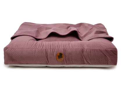 Wau-Bed orthopädisches Hundebett mit Höhle Dot Mauve / Eckig / S (80x60cm),Mauve / Eckig / M (100x80cm),Mauve / Eckig / L (120x100cm),Mauve / Eckig / XL (140x120cm) Dim Gray