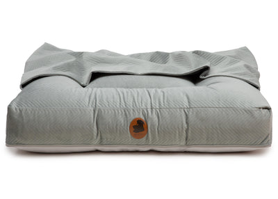 Wechselbezug orthopädisches Hundebett mit Höhle ZickZack Mint / Eckig / S (80x60cm),Mint / Eckig / M (100x80cm),Mint / Eckig / L (120x100cm),Mint / Eckig / XL (140x120cm) Dark Gray