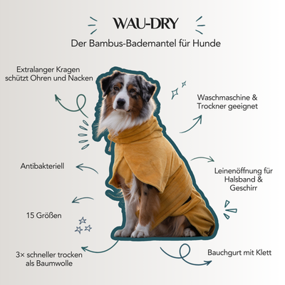 Dog bathrobe made of bamboo fiber, rose