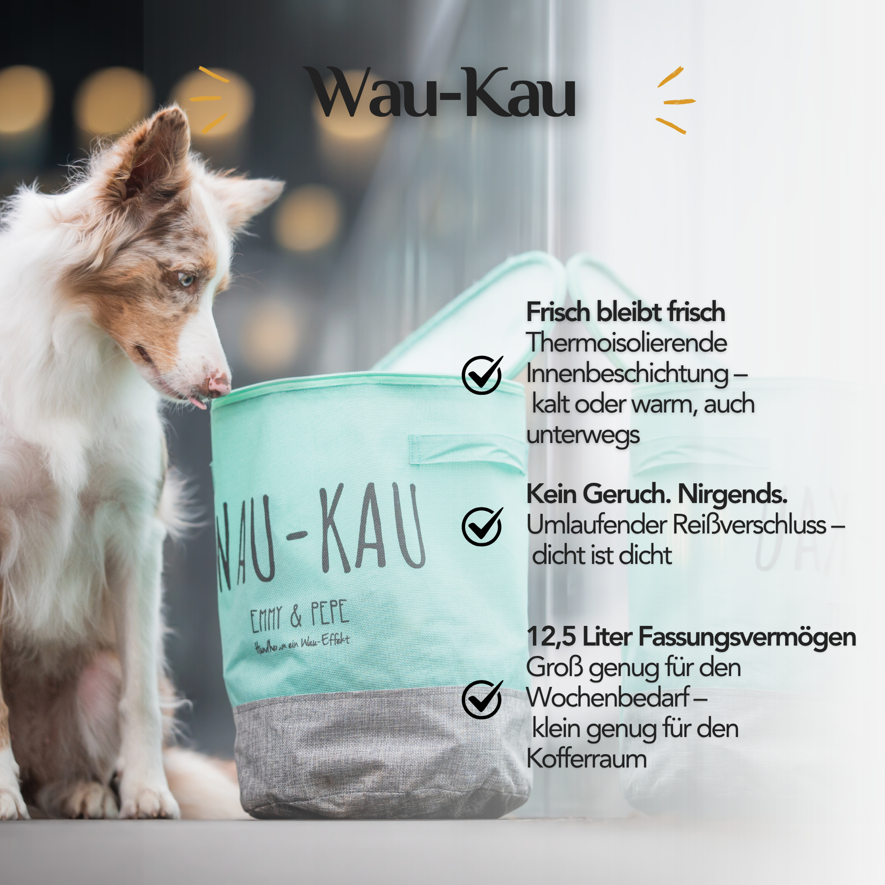 Woof-Chew Feed Bag Taupe