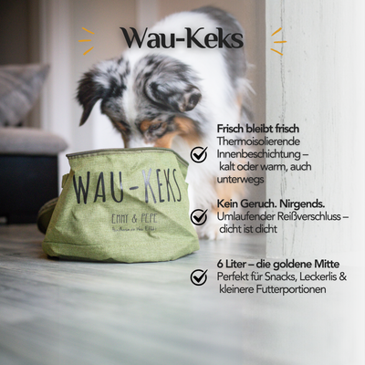 Woof-biscuit treat bag taupe