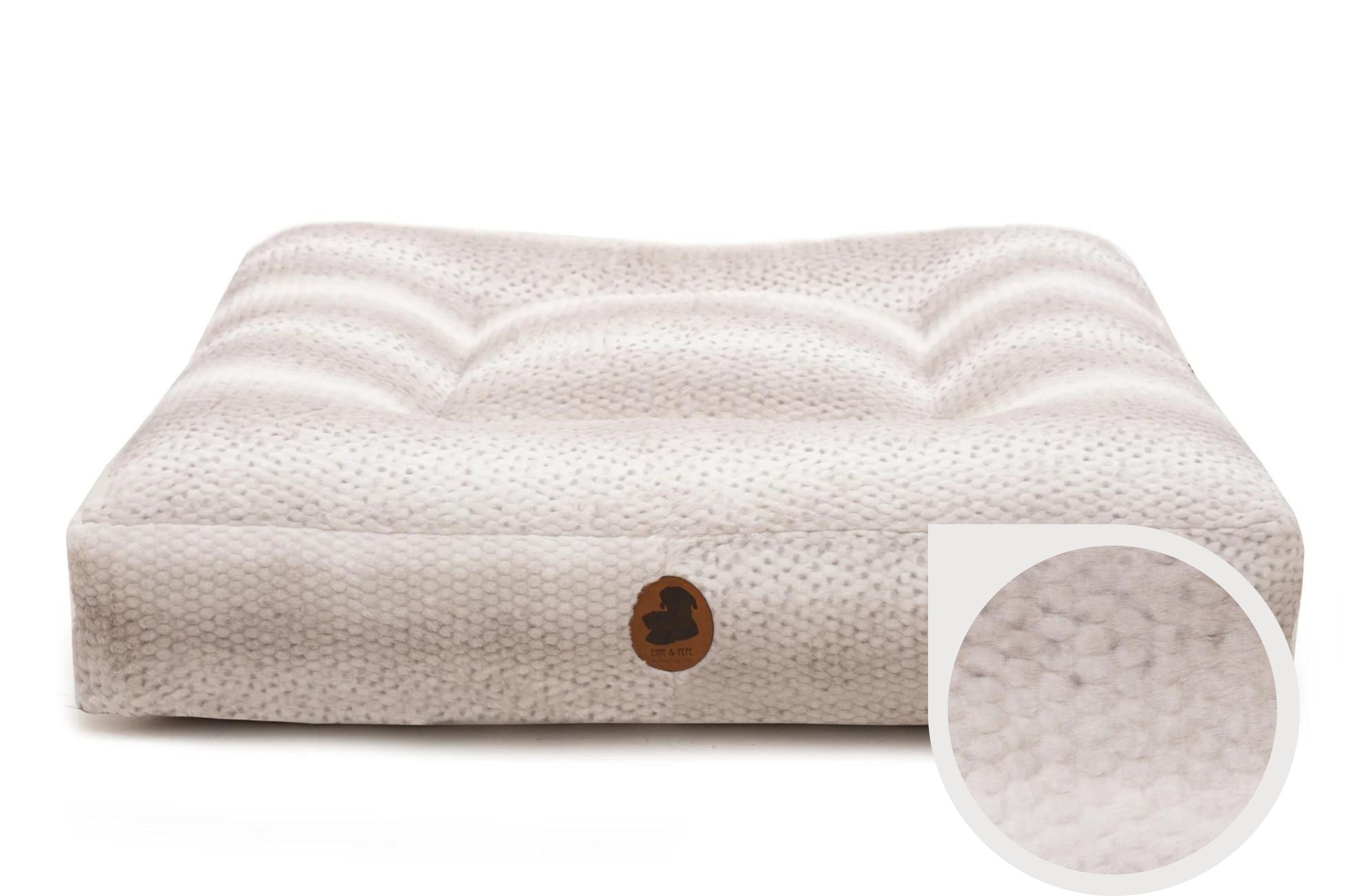 Wechselbezug orthopädisches Hundebett Edle von E&P Oval / S (80x60cm),Oval / M (100x80cm),Oval / L (120x100cm),Oval / XL (140x120cm),Eckig / S (80x60cm),Eckig / M (100x80cm),Eckig / L (120x100cm),Eckig / XL (140x120cm) Light Gray