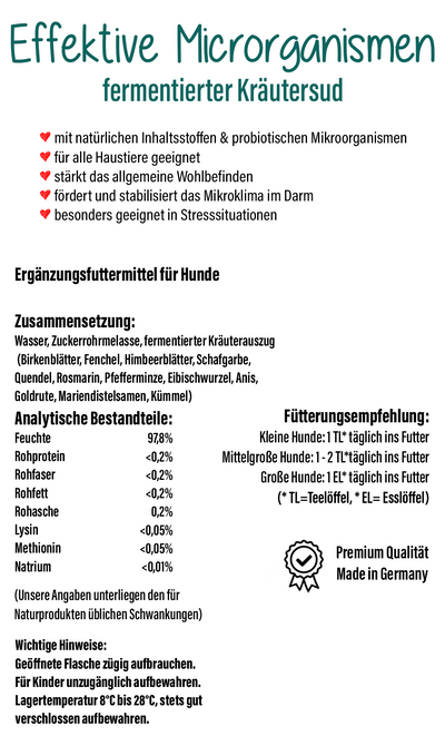 Effektive Microorganismen, fermentierter Kräutersud