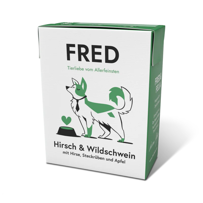 FRED - Hirsch & Wildschwein mit Hirse und Steckrüben 390g
