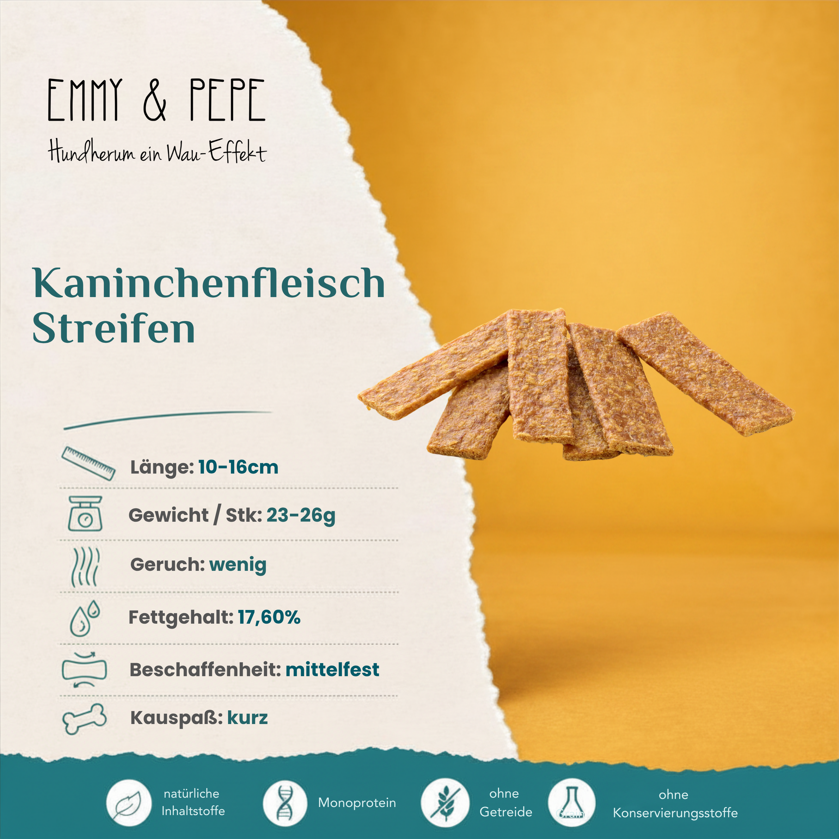 Wau-Stangerl Kaninchenfleisch-Streifen