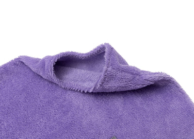 Hundebademantel aus Bambusfaser Lilac Detailansicht Rücken