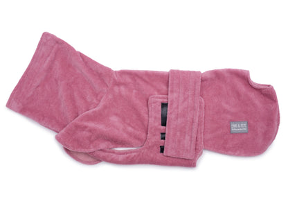Hundebademantel aus Bambusfaser Rosé