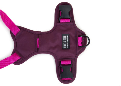 Hundegeschirr Pink Berry Rückenpatch Detailansicht