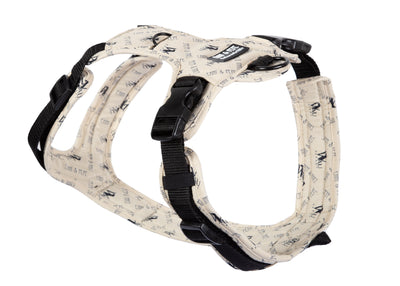 Hundegeschirr "Wau-Effekt" Creme Ansicht von hinten