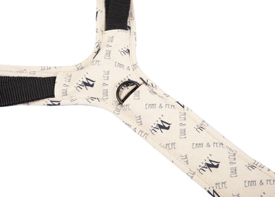 Hundegeschirr "Wau-Effekt" Creme Brustring Detailansicht