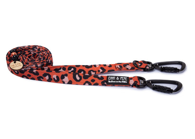 Hundeleine Modell Leo Orange mit Sicherheitskarabiner