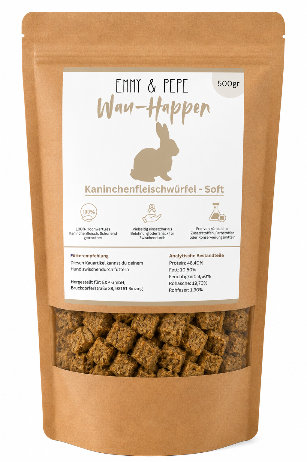 Wau-Happen Kaninchenfleisch-Miniwürfel Soft