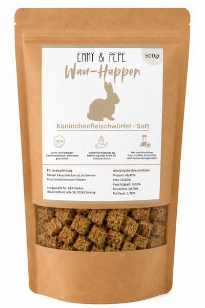 Wau-Happen Kaninchenfleisch-Miniwürfel Soft