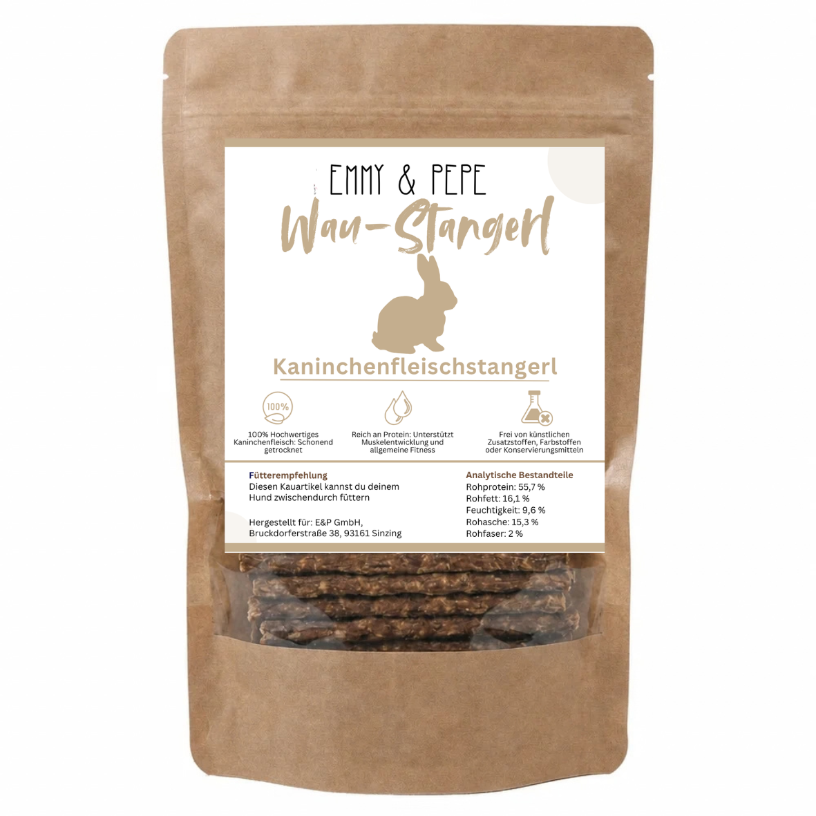 Wau-Stangerl Kaninchenfleischstangerl