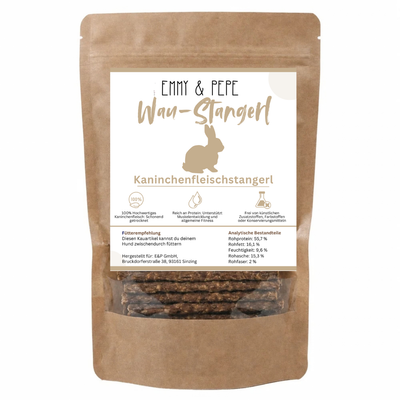 Wau-Stangerl Kaninchenfleischstangerl