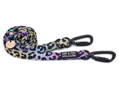 Hundeleine Modell  Leo Neo mit Sicherheitskarabiner