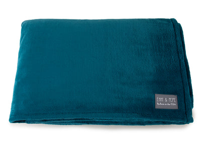 Wau-Plaid Sofadecke Aqua Dark Slate