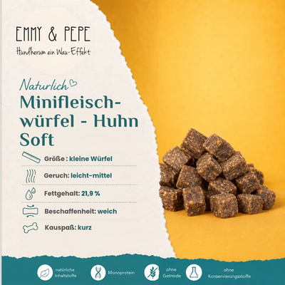 Wau-Happen Minifleischwürfel - Huhn Soft