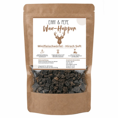 Wau-Happen Minifleischwürfel Hirsch Soft