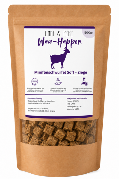 Wau-Happen Ziegenfleisch-Miniwürfel-Soft
