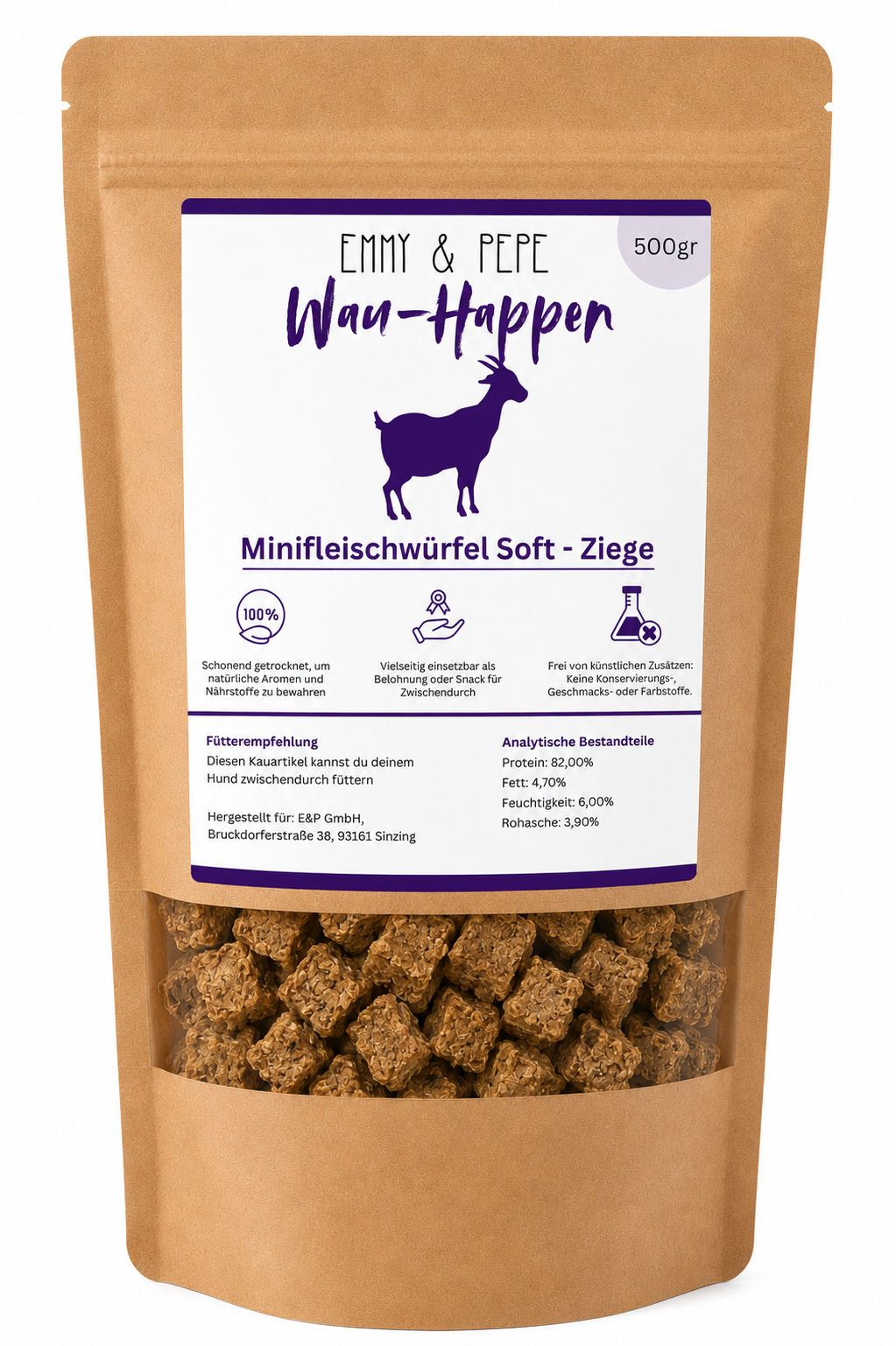 Wau-Happen Ziegenfleisch-Miniwürfel-Soft