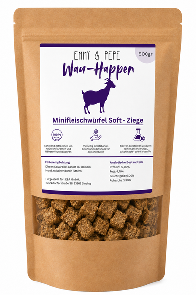 Wau-Happen Ziegenfleisch-Miniwürfel-Soft