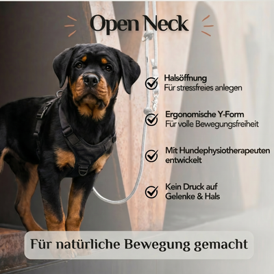 Hundegeschirr mit Halsöffnung Fröhliches Schwarz