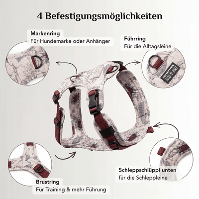 Hundegeschirr mit Halsöffnung Karte der E&P