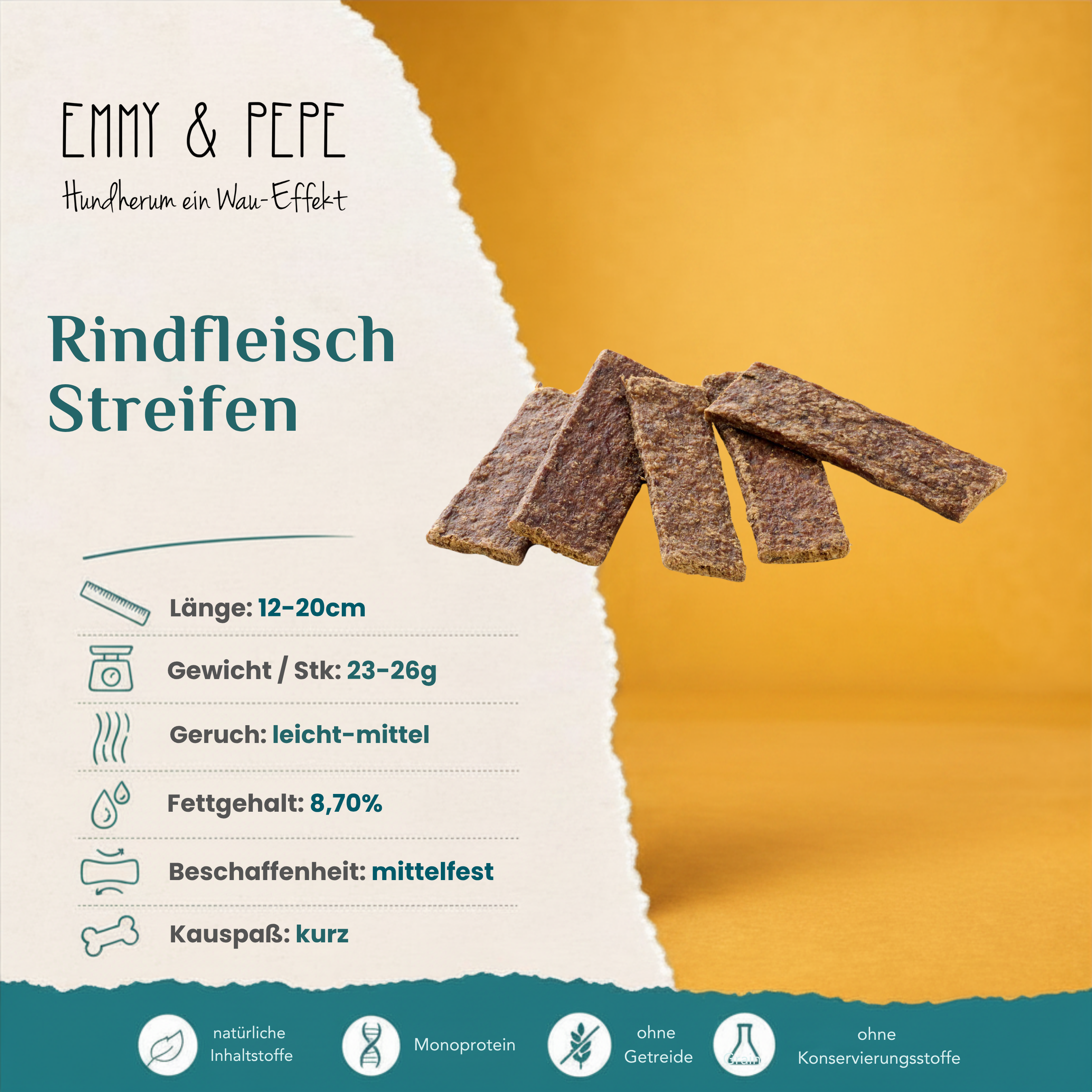 Wau-Stangerl Rindfleisch-Streifen