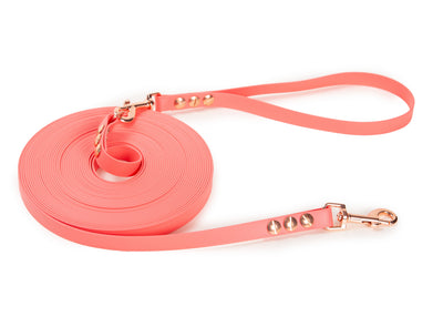 SSchleppleine Super Flex Apricot 5 oder 10 Meter, mit oder ohne abnehmbare Handschlaufe 